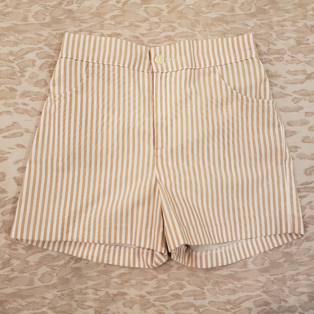 SPANISH Striped Tan Shorts 2T
